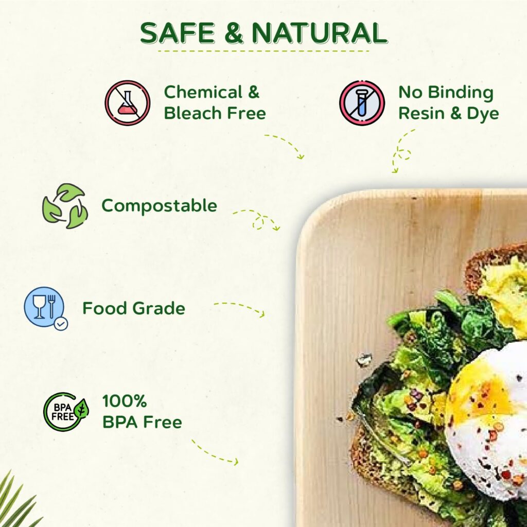 Chemical-Free and Non-Toxic Palm Leaf Plates